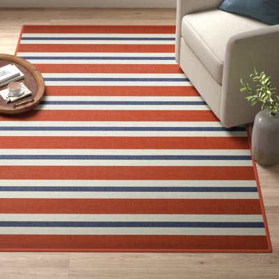 Deltana Striped Indoor / Outdoor Rug