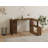 Modern Walnut Study Desk with Side Shelf, 51.2 x 29.0 x 19.7 inches | 100% Melamine Coated Particle Board, Thickness: 0.7 inches | Multipurpose Design & Additional Storage for Home Office & Study Spaces-235884523