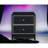 Stylish Black & Silver Accent Table With Generous Internal Storage Space Practical Solutions