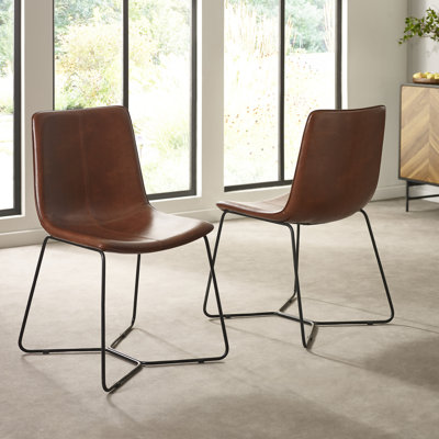 Anaysia 47cm H Upholstered Side Chair in Brown
