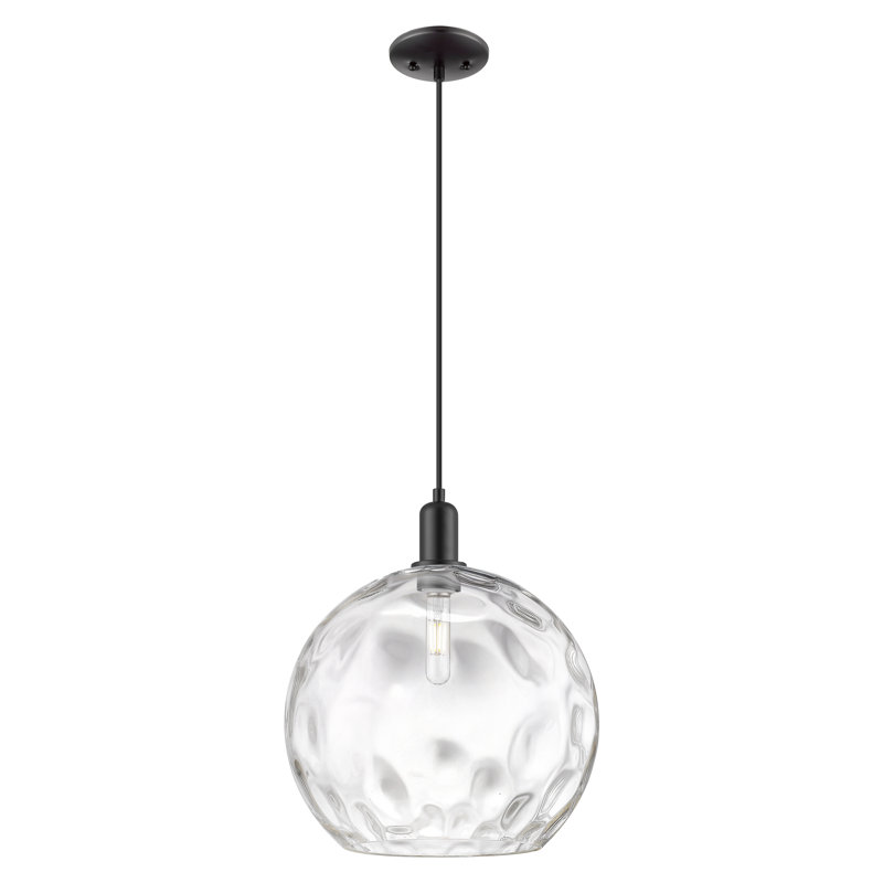 Mini-luminaire suspendu 1 lumière Arcadia, Noir mat, H 12,13 po x l 13 po x P 13 po