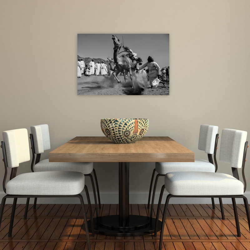 Reproduction d'art dynamique de paysage de chameaux, H 24 po x l 36 po