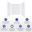 60'' W 32'' D 96'' H Matte White Solid Surface Shower Wall Panel Surround, Quick Install & Cuttable, 0.197" thick-131497550