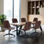 Chaise de bureau en cuir à hauteur ajustable 23 po avec dossier matelassé Mariello-103555123-103555122
