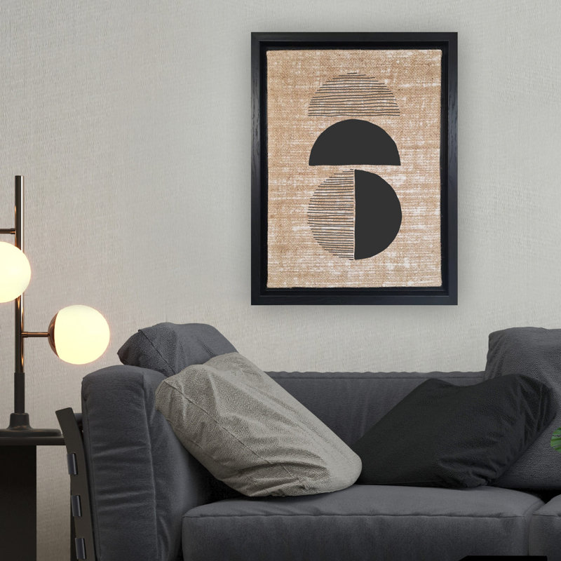 Peinture décorative sur toile, H 26 po x l 18,1 po, Noir, Noir