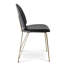 Chaise d’appoint rembourrée en noir Griego
