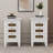 Wooden Nightstands Set Of 2 With Rattan-Woven Surfaces And Three Drawers