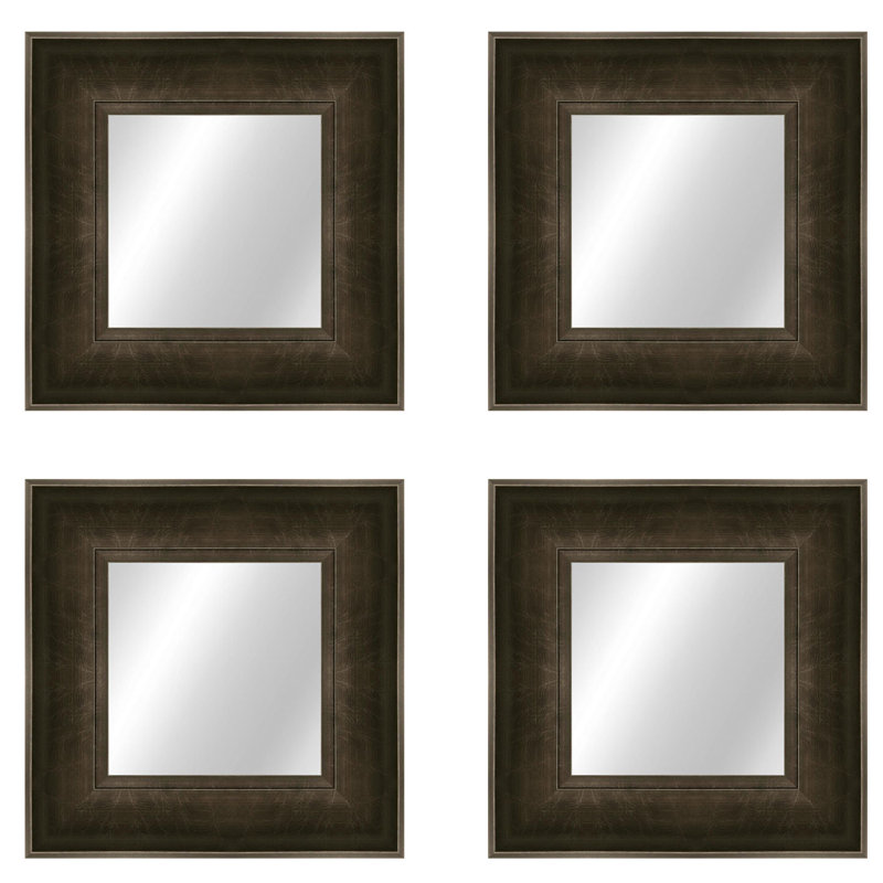Structura Flat Beveled Wall Mirror, Charcoal