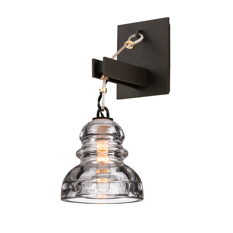 Menlo Park 1-Light Armed Sconce, Black