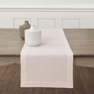 100% Pure Linen Hemstitch Table Runner