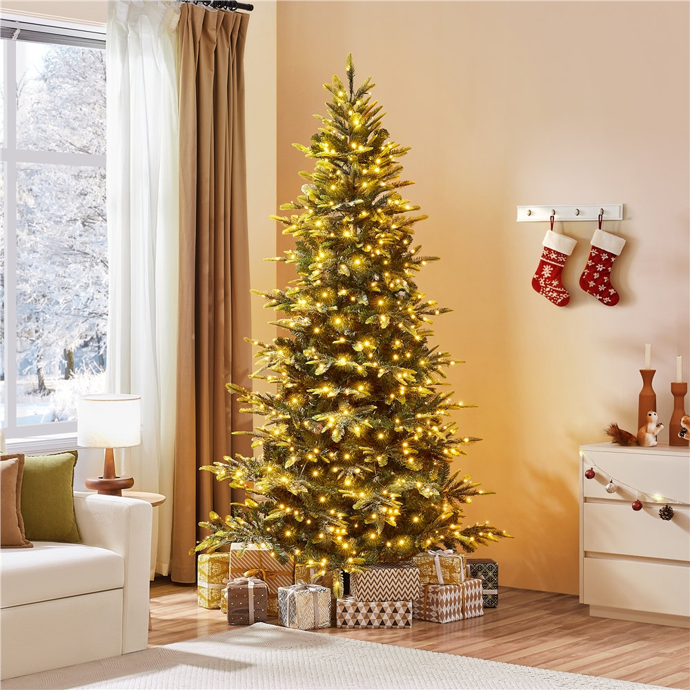Jahwan Lighted Artificial Christmas Tree, 7.5'