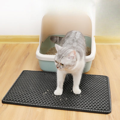 Tapis de litière double couche efficace, imperméable et facile à nettoyer, fond antidérapant, pattes douces, matériau durable