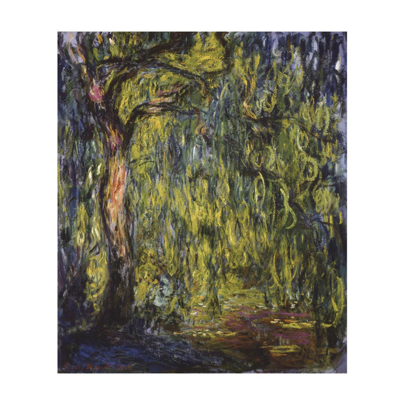 «Weeping Willow» par Claude Monet - Estampe numérique, 28" H x 22" W