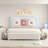 Selene Kids Princess Bed With Adjustable Headboard, Led Lights & Storage - Boucle Upholstered-1285817228-1285817227
