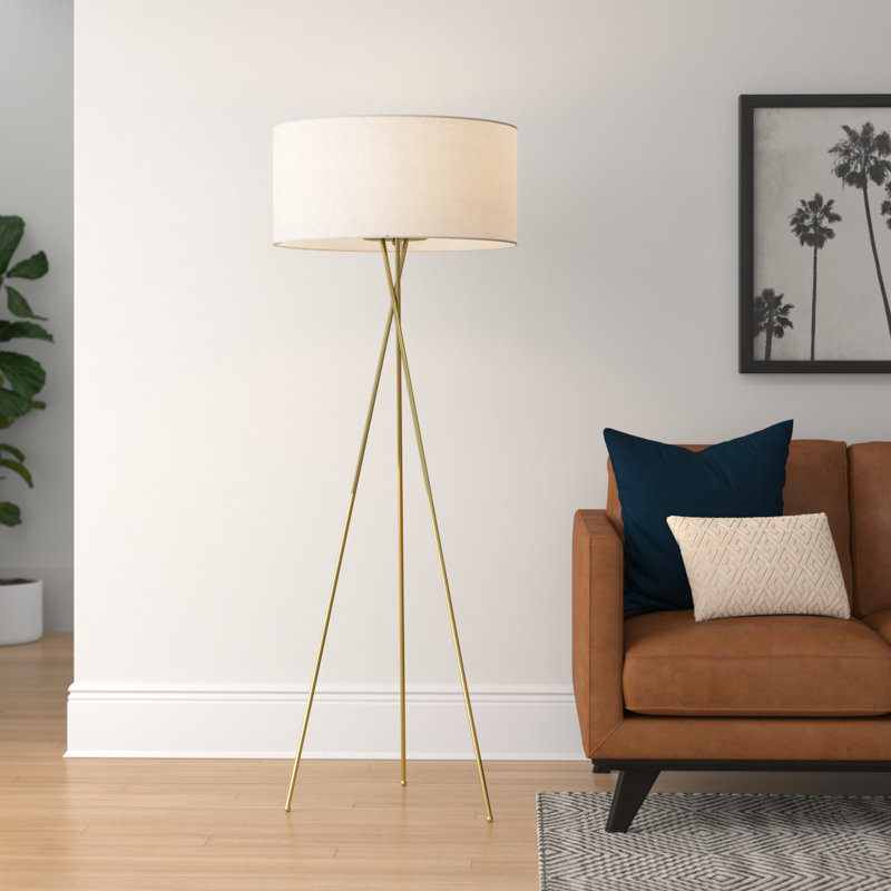 Lampe sur pied Barfield de 66 po, Laiton
