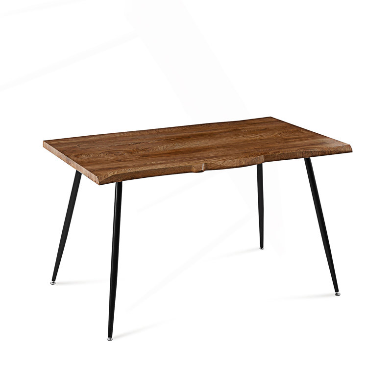 S Shape Irregular Dining Table With Metal Legs