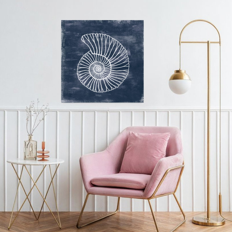 Art mural abstrait contemporain Nautilus, H 32 po x l 32 po