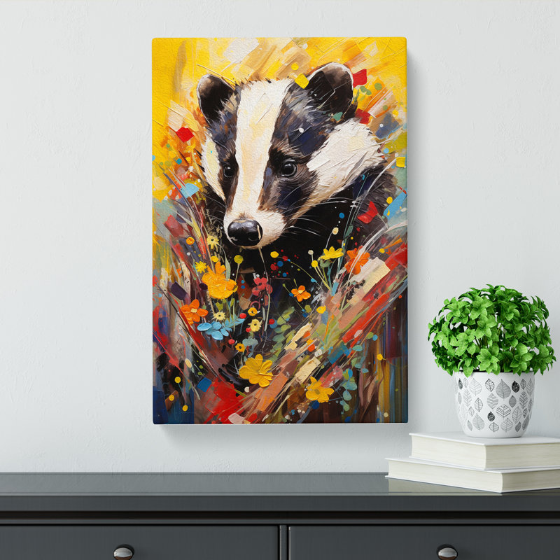 Badger Abstract No.3 - Wrapped Canvas, 76cm H x 50cm W x 3cm D