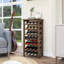 Floor Wine Bottle Rack Brown