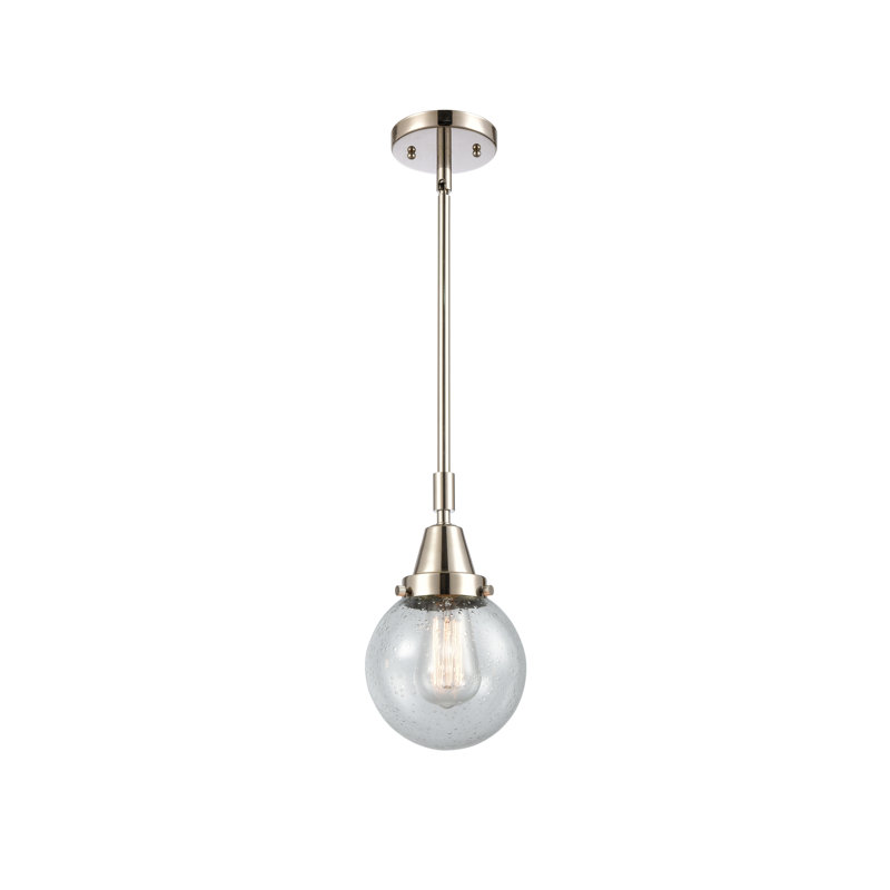 Luminaire suspendu à 1 lumière Lorri, DEL, H 43,625 po x l 6 po x P 6 po, Nickel poli