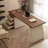 Nut-brown+Beige Rectangular Manufactured Wood with 3 drawers desk-924463786-924463787