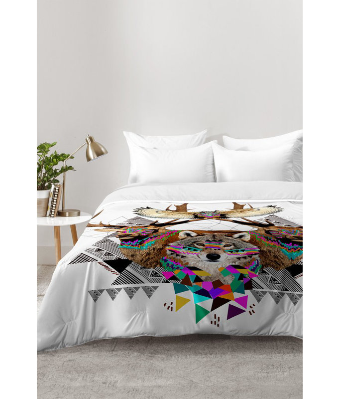 Ensemble d'édredon Forest Friends, Édredon pour lit simple TG + 1 taie décorative