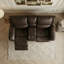 Causeuse inclinable double 73,2 po avec console - style riveté et confort partagé-116984911