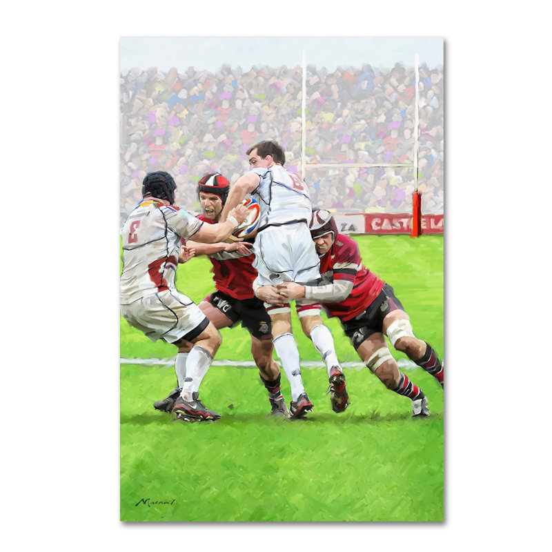 Armand «Rugby», reproduction sur toile, H 19 po x l 12 po x P 2 po