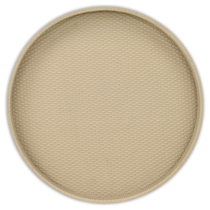 Plateau de service rond 15 po Taupe