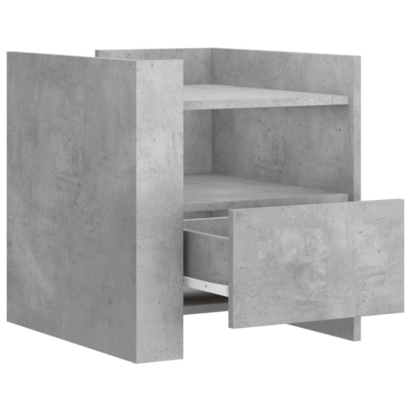 Anagrace 45 cm W Bedside Table, Concrete Grey