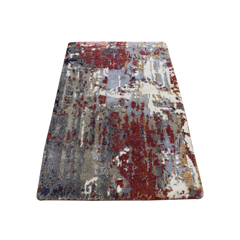 Tapis rouge / gris unique 2 pi x 3 pi Jespersen
