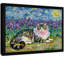 Art mural rétro noir, "Le chat avec dentelle", impressions de style rétro-152029393