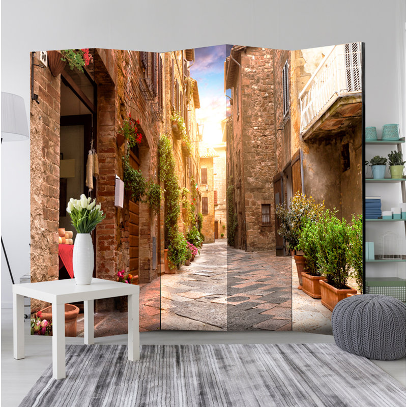 Lahjar Solid Wood Folding Room Divider, 5