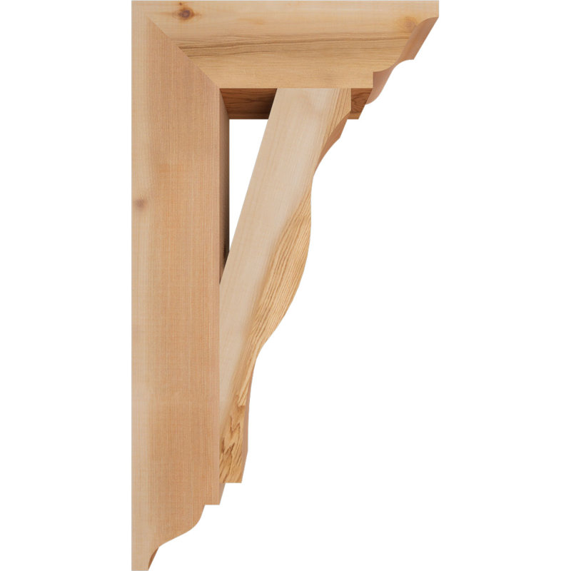 Support traditionnel Funston, Cèdre rouge de l'Ouest, Lisse, H 26 po x l 3,5 po x P 14 po