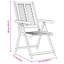 Chaise de jardin vidaXL 4 pièces en bois d'acacia massif brun 57 x 72 x 109 cm