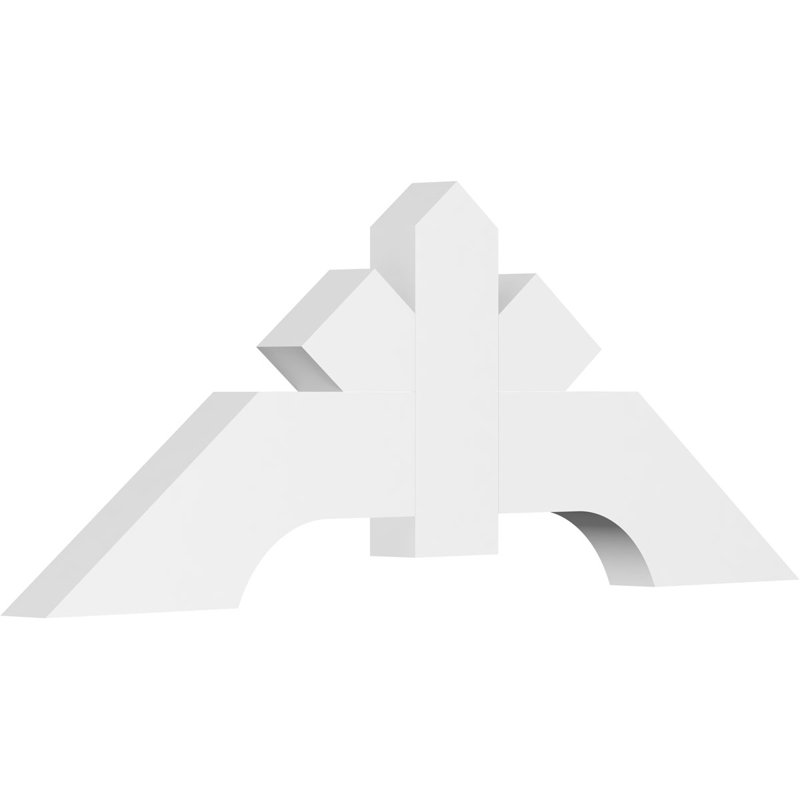 Support de pignon en PVC de qualité architecturale Vanguard, H 13,5 po x l 36 po (pas: 9/12), P 2 po x F 4 po