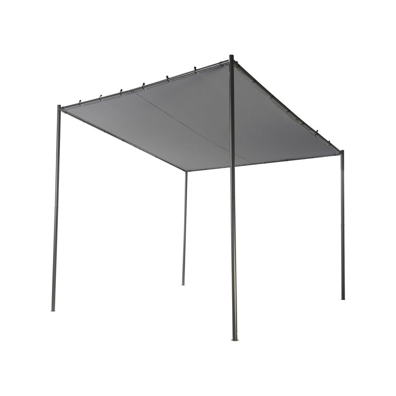 28m x 28m Metal Pergola, Dark Gray