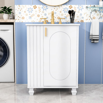 Elegant Bathroom Vanity Set with Durable Sink, Soft-Closing Doors
