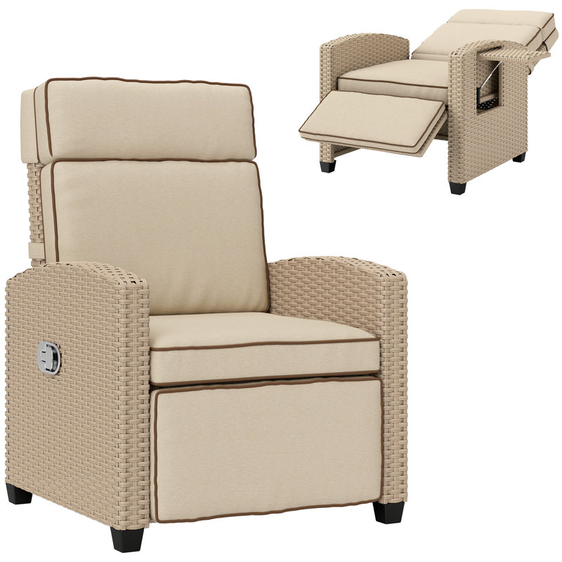 Outdoor Lounge Chair, Beige, Beige