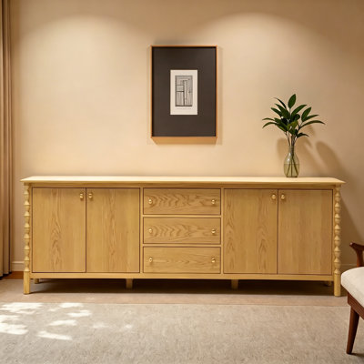Retro Large-Capacity Solid Wood Sideboard