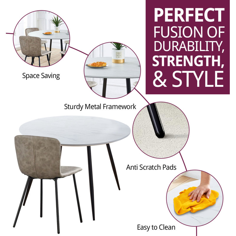 Mose 4 -Person Dining Set, White