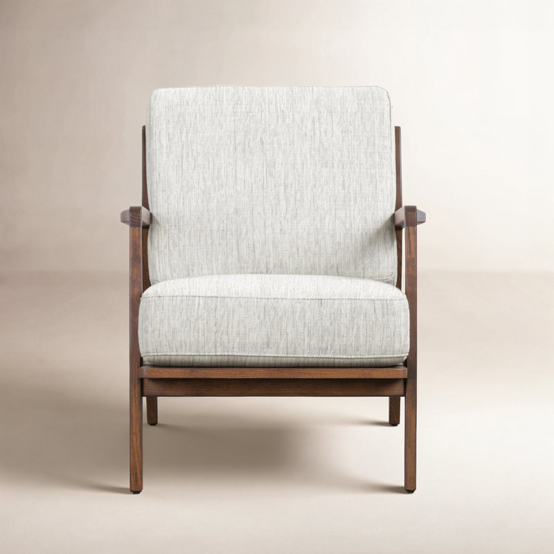 Verity Fabric Upholstered Lounge Armchair, Bright Ash