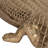 Decorative Metal Alligator Figurine for Tabletop Decor - Sculptural Object Statue Accent for Living Room or Home Decoration - 37", Gold & Metallic