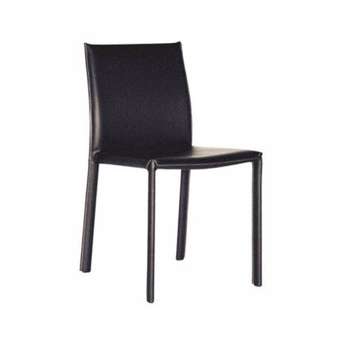 Chaise d'appoint rembourrée Engler, Noir