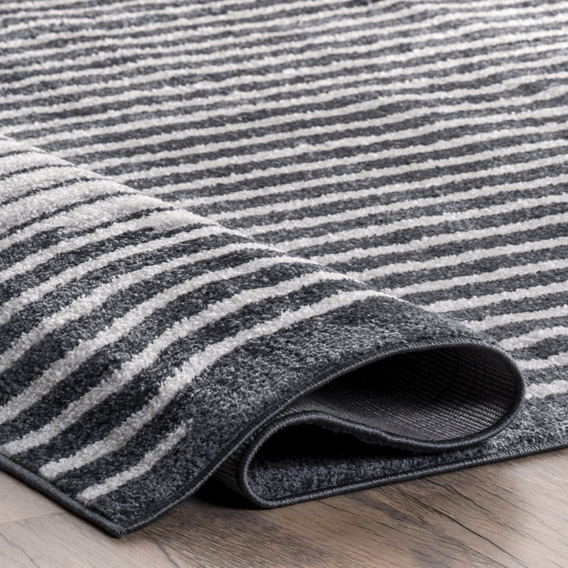 Tapis noir / gris Bloomington, Rectangle 8 pi x 10 pi