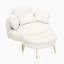 Petit canapé confortable avec table de bout pour la pause déjeuner, thé décontracté, idéal pour les petits appartements et les chambres à coucher