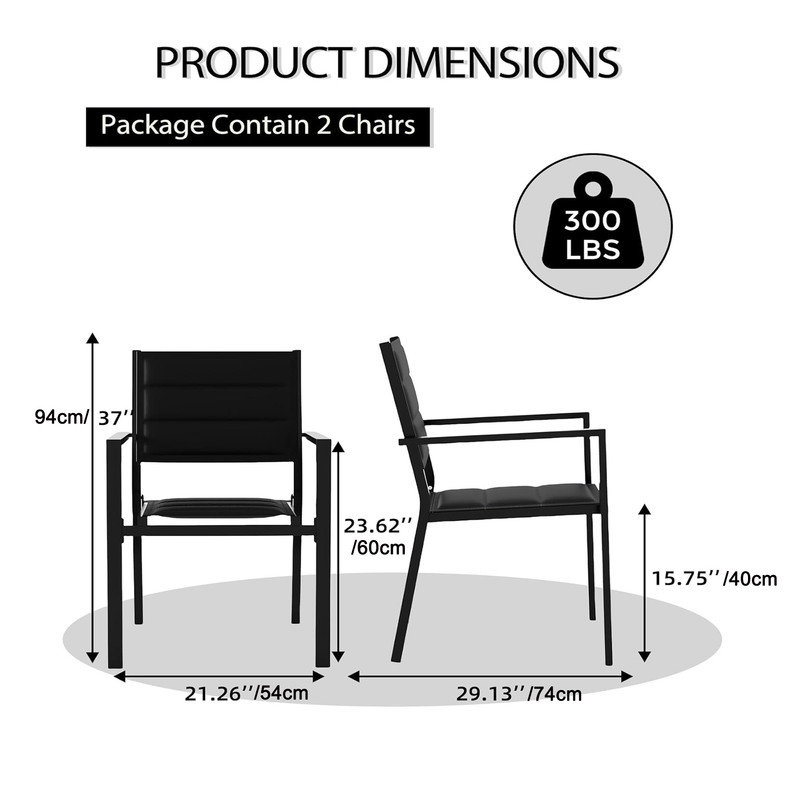 40cm H Armchair, Black