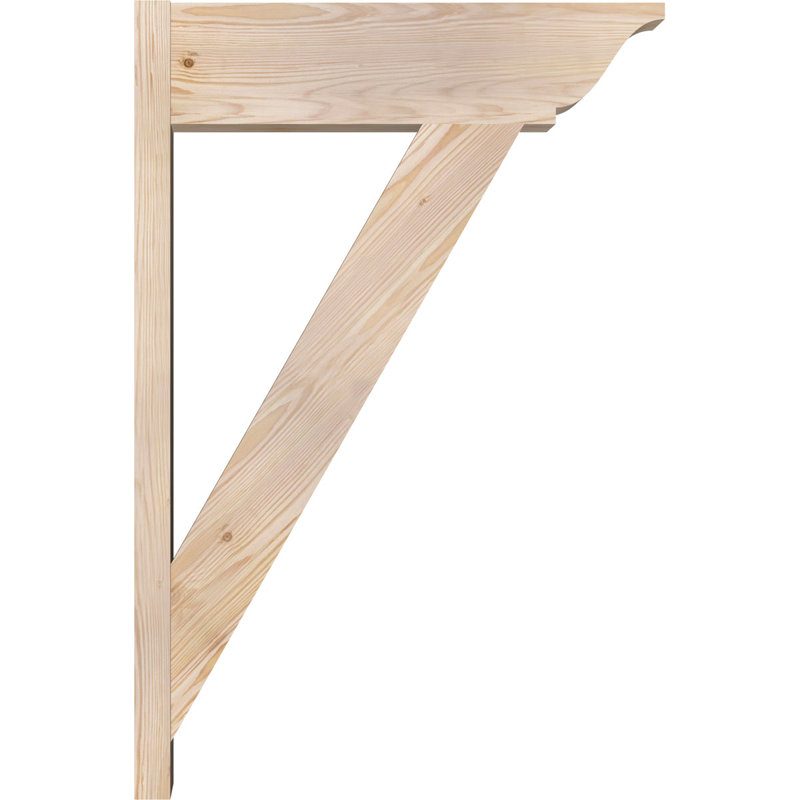 Persienne traditionnelle en bois rustique, Sapin Douglas de 7 1/2 po (lisse),  P 14 po x H 18 po 