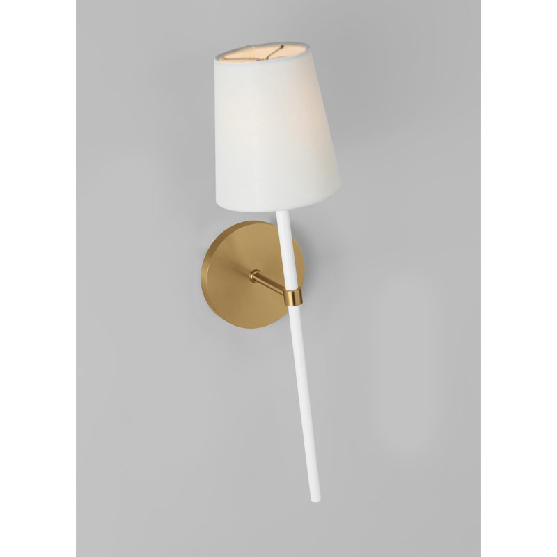 Monroe 1 - Light Armed Sconce, Burnished Brass