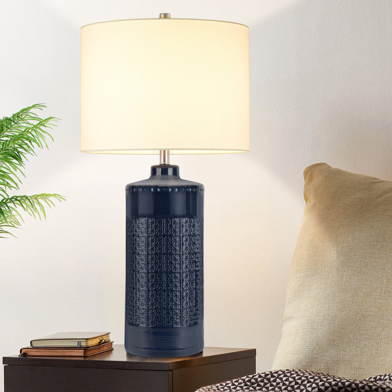 30" Ceramic Table Lamp, Blue